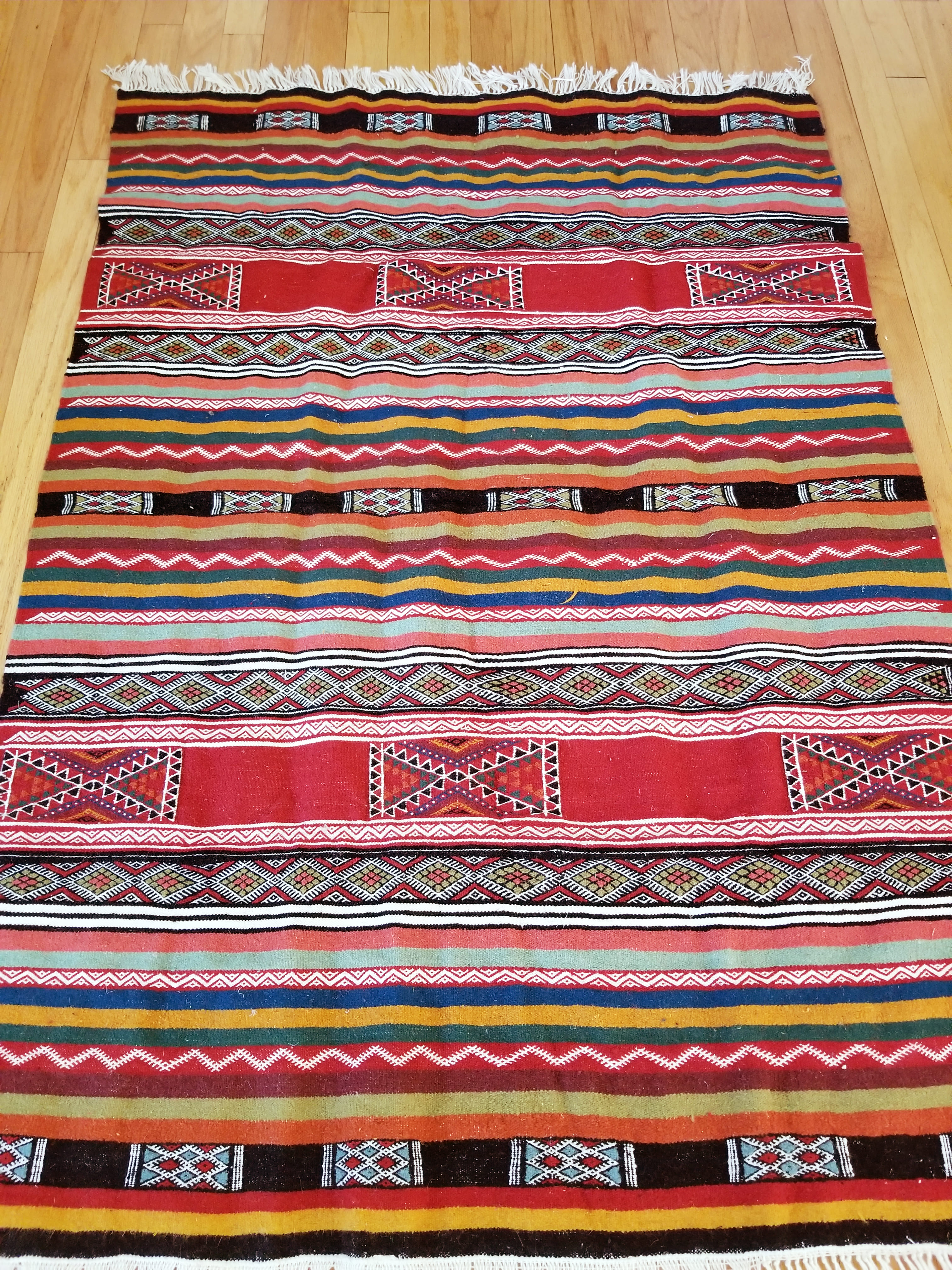 Margoum tunisien  Tapis  Boho en laine 4 1 x5 9 kahena ca